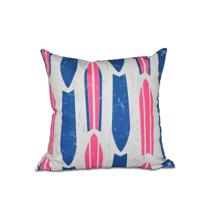 Dean Geometric Print 20-inch Pillow - Pink