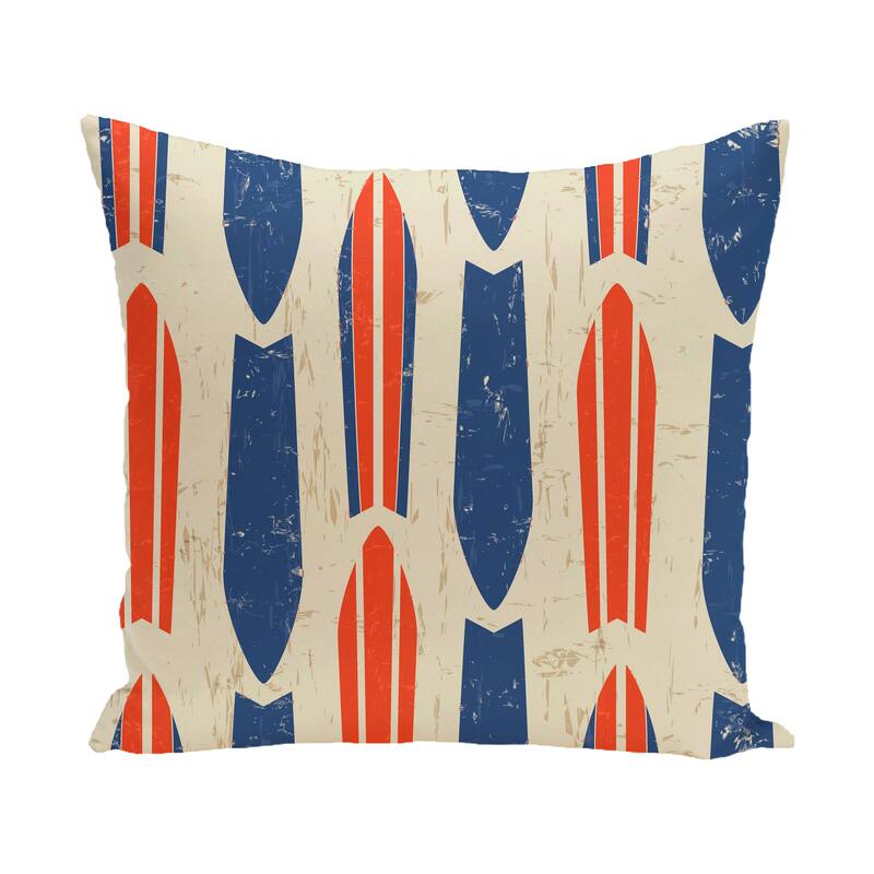 Dean Geometric Print 20-inch Pillow - Orange