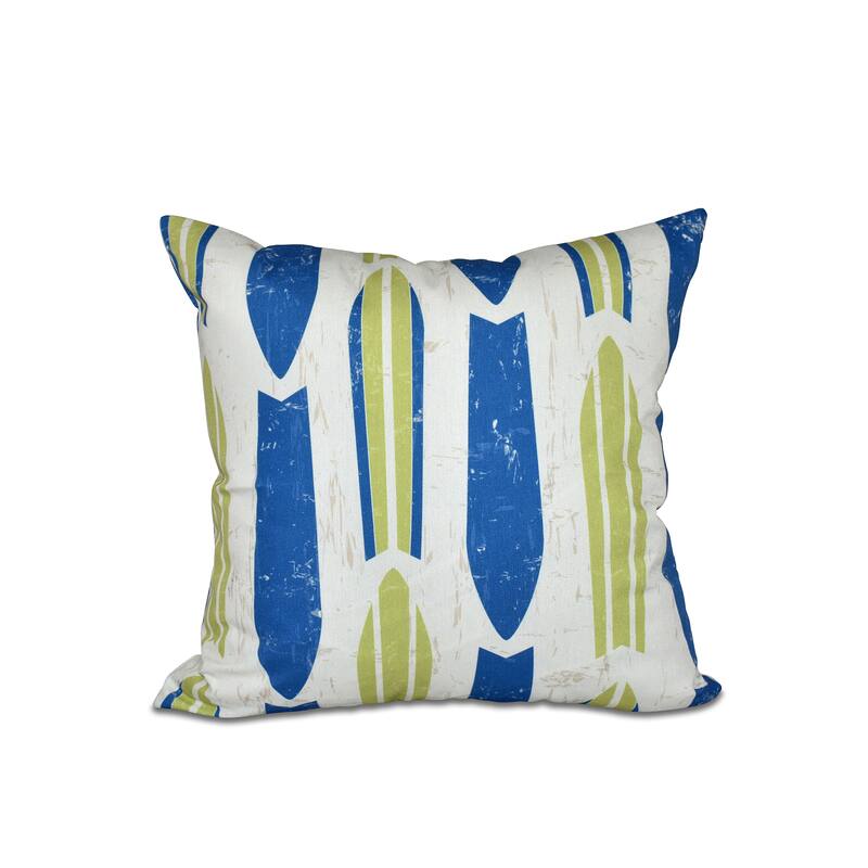 Dean Geometric Print 20-inch Pillow - Green