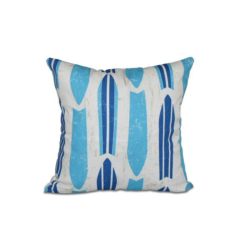 Dean Geometric Print 20-inch Pillow - Turquoise