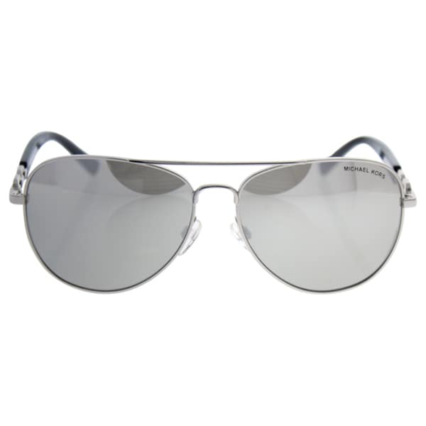 Michael Kors Womens Fiji MK 1003 10016G Silver Metal Aviator Sunglasses ...