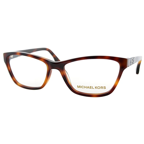 Michael Kors Womens MK 269 240 Brown Havana Rectangle Plastic