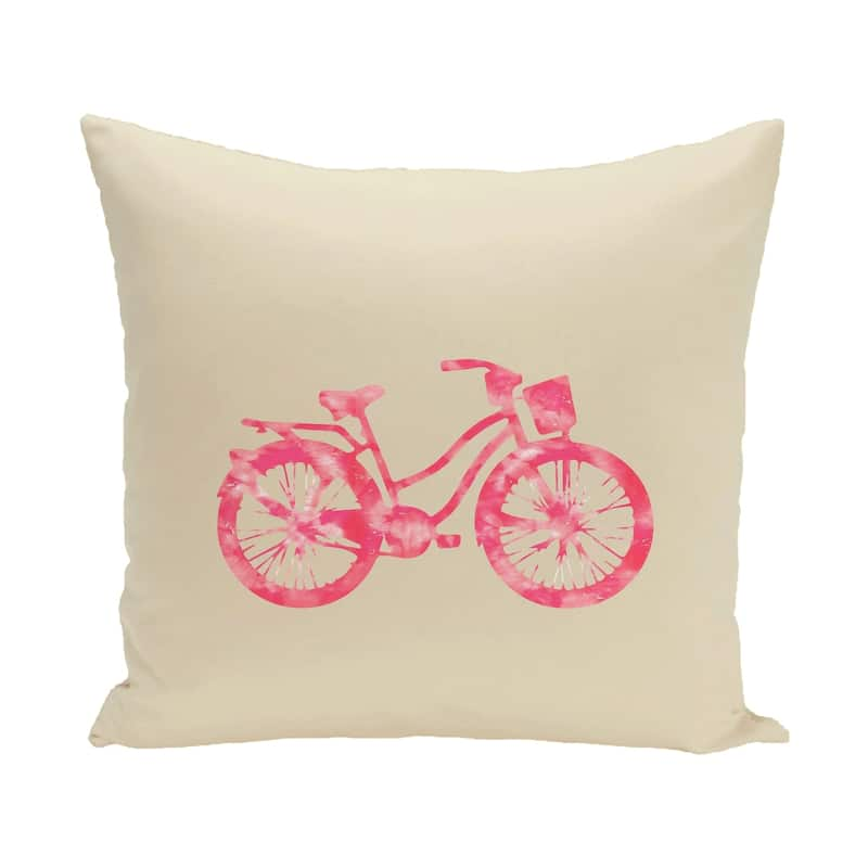 Life Cycle 16-inch Geometric Print Pillow - Pink