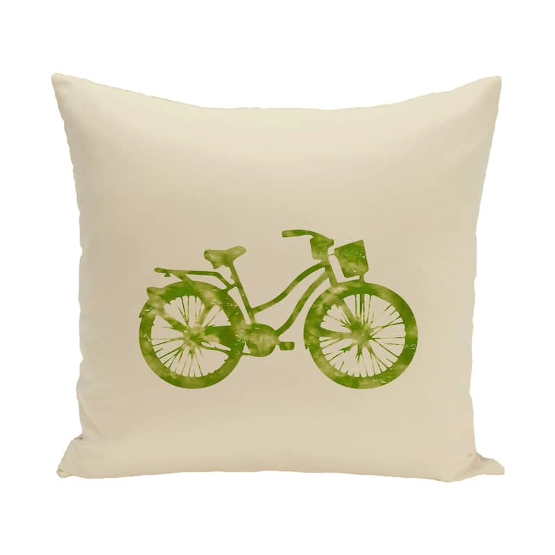 Life Cycle 16-inch Geometric Print Pillow - Green