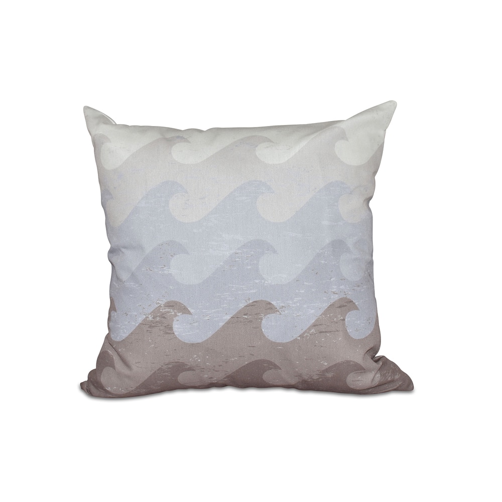 Deep Sea Geometric Print 18-inch Pillow