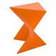 LeisureMod Quinzy Vanity Stool/Side Orange Table - Thumbnail 1