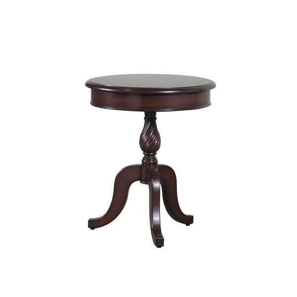 Powell Adelaide Round Red Top End Table Bed Bath & Beyond 10809958