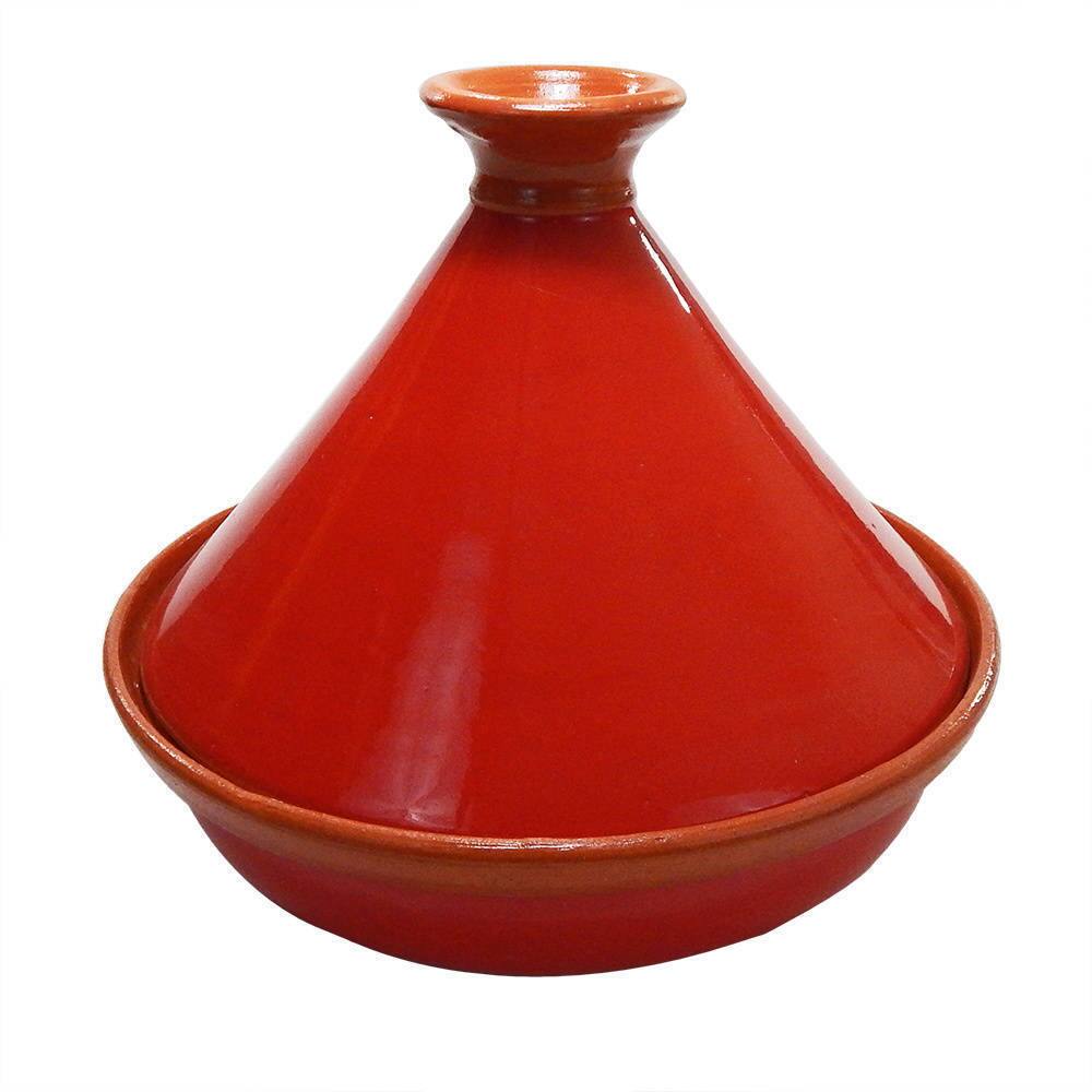 Handmade Le Souk Ceramique 12-inch Tomato Red Cookable Tagine (Tunisia)