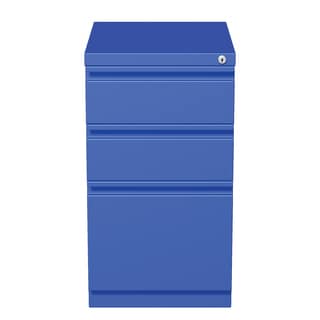 Shop Hirsh 20 Inch Commercial Mobile Pedestal Blue 3 Drawer File Cabinet Overstock 10810196