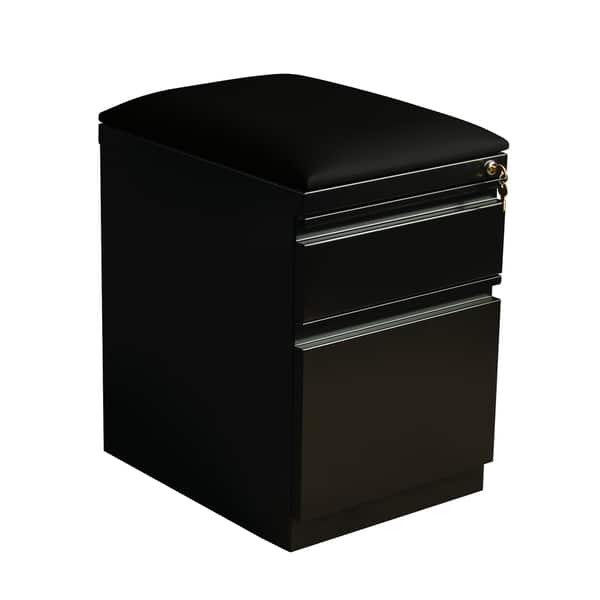 Shop Hirsh 20 D Mobile Pedestal Box File Cabinet With Seat