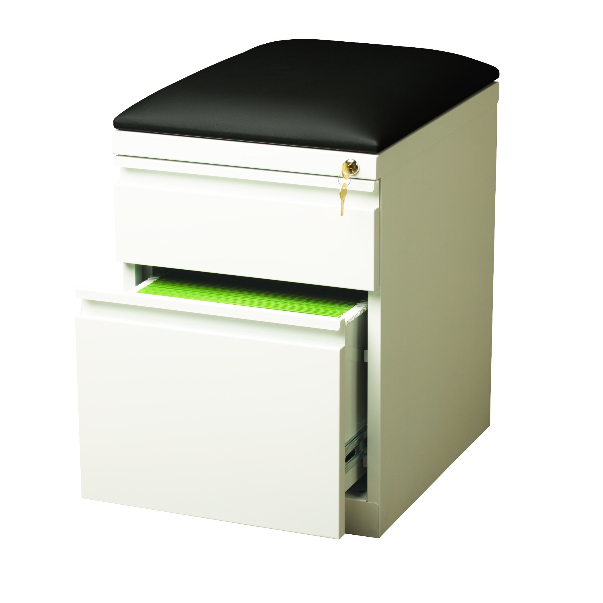 Shop Hirsh 20 D Mobile Pedestal Box File Cabinet With Seat Cushion White Overstock 10810208