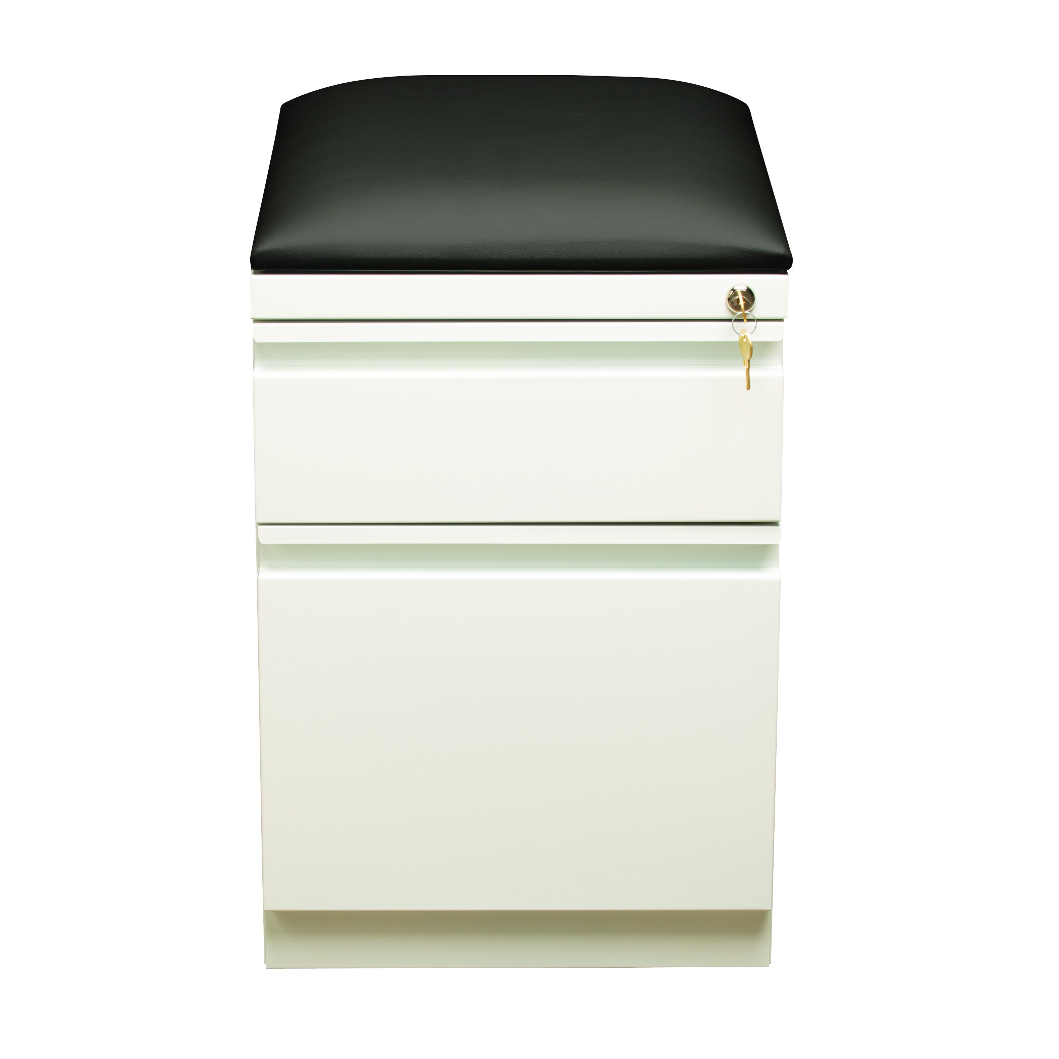 Shop Hirsh 20 D Mobile Pedestal Box File Cabinet With Seat Cushion White Overstock 10810208