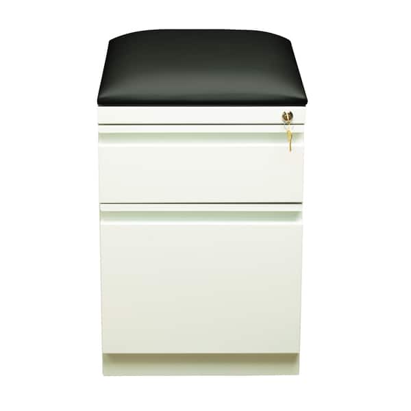 Shop Hirsh 20 D Mobile Pedestal Box File Cabinet With Seat Cushion White On Sale Overstock 10810208
