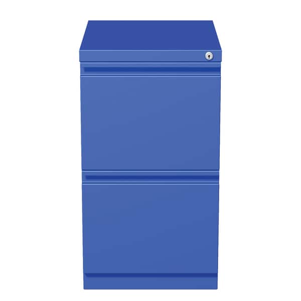 Hirsh 20 in Deep 2 Drawer Mobile File Cabinet in Blue