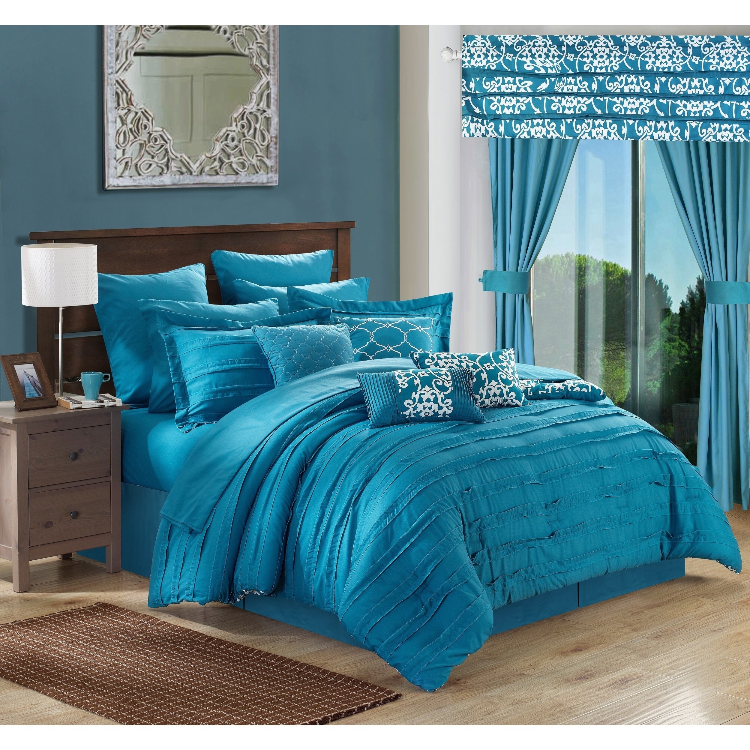 Copper Grove Josie Teal 24piece Bed in a Bag with Sheet Set Bed Bath