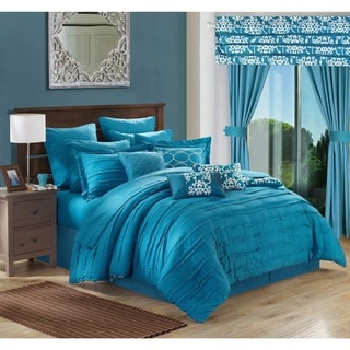 Chic Home Olivier Teal 24-piece Bed in a Bag with Sheet Set