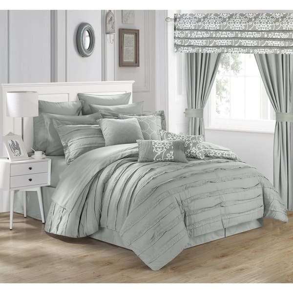 slide 2 of 11, Copper Grove Josie Silver Microfiber 24-piece Bed in a Bag Queen