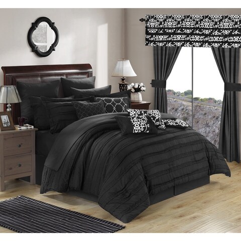 Copper Grove Josie Black 24-piece Bed in a Bag with Sheet Set