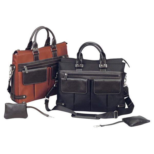 Bellino Las Leather Ping Vintage Laptop Macbook Tote Bag