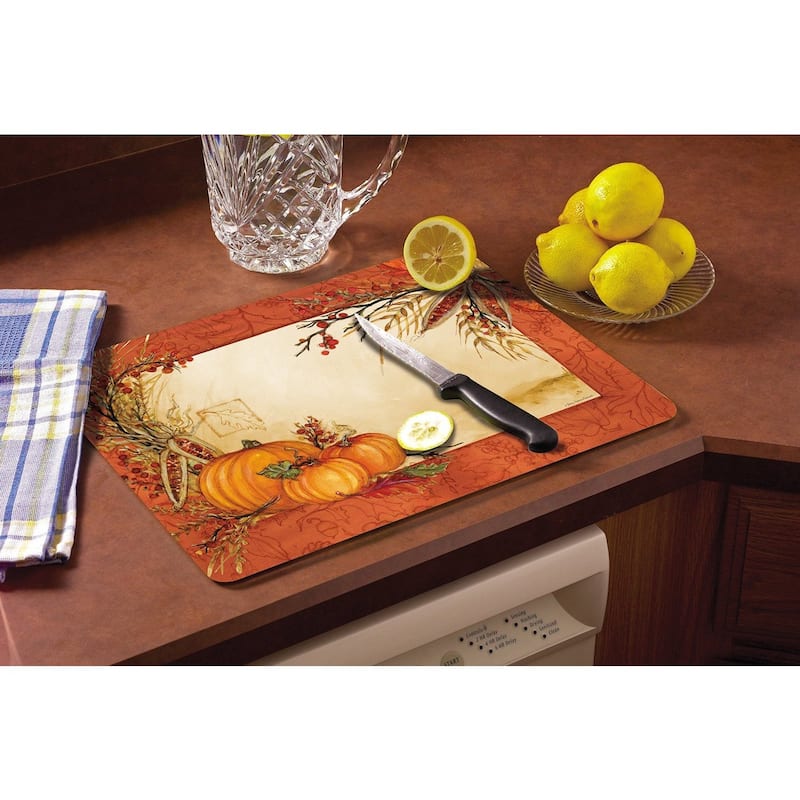 CounterArt Autumn Array Glass Cutting Board - 14x16