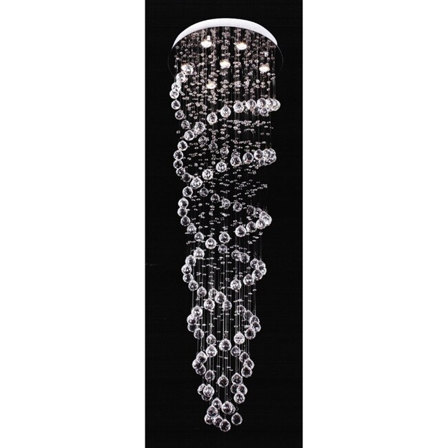 Modern 6 Light Crystal Raindrop Chandelier (T40-641) - Chandeliers For Bedrooms by Overstock.com