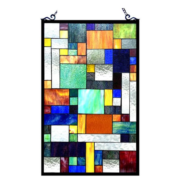 Art deco geometric stained glass patterns