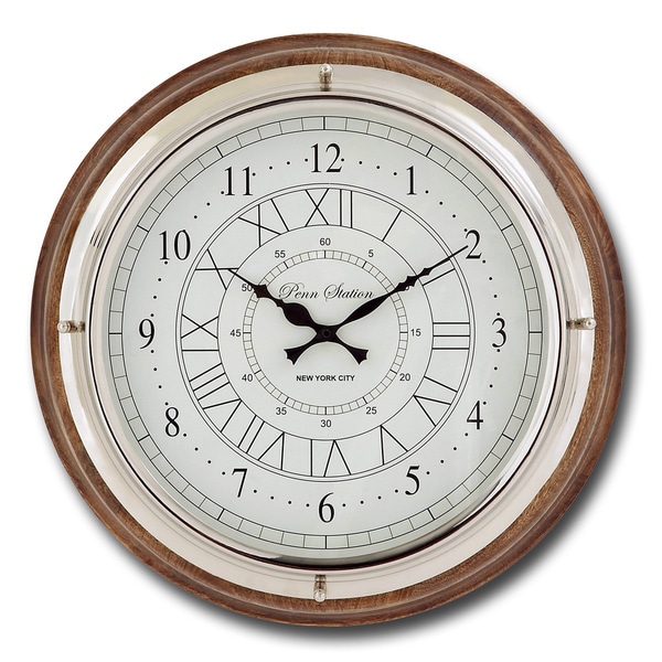 Shop Penn Station Round Wall Clock Free Shipping Today Overstock