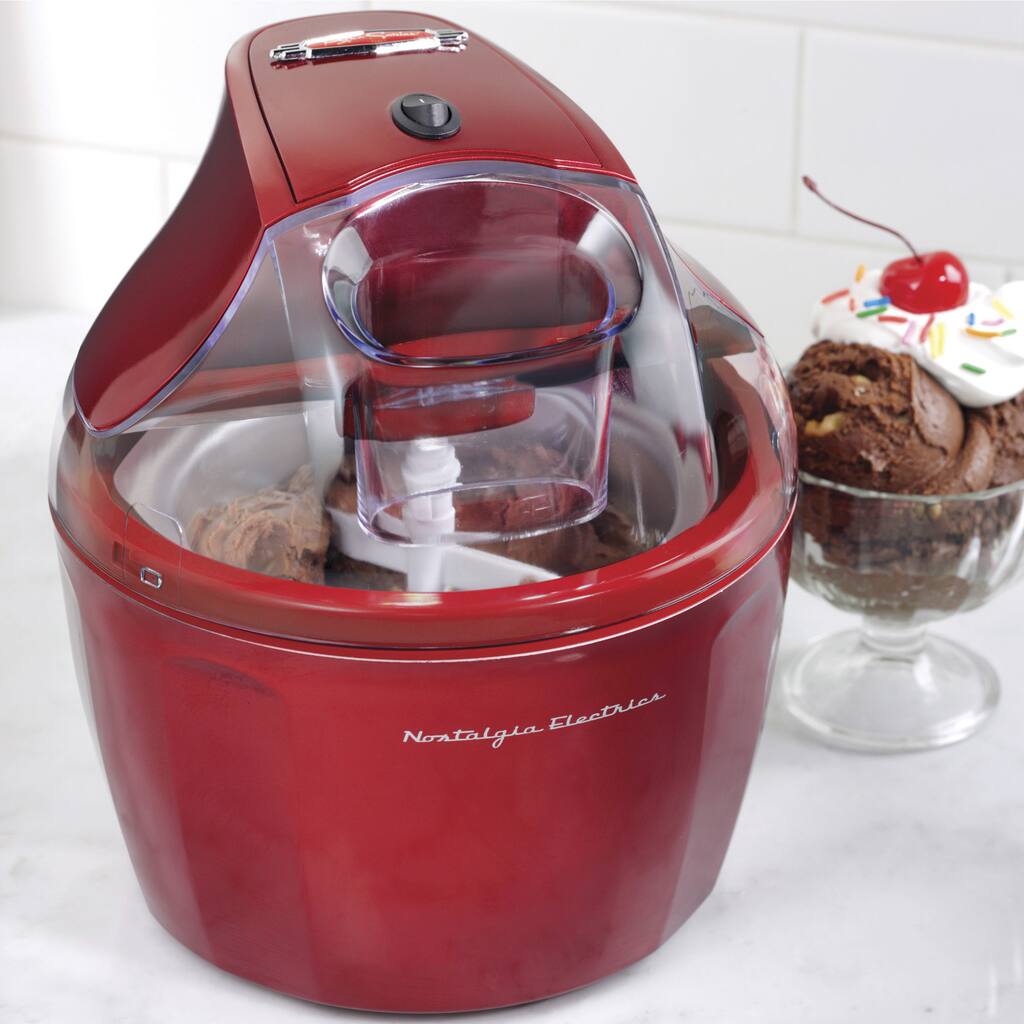 Nostalgia ICM150RETRORED 1.5-Quart Retro Ice Cream Maker