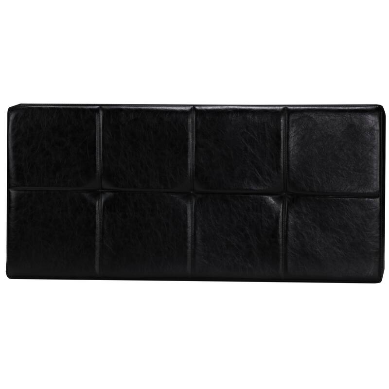 Strick & Bolton Vaughan Metal Entryway Black X-Bench/ Ottoman