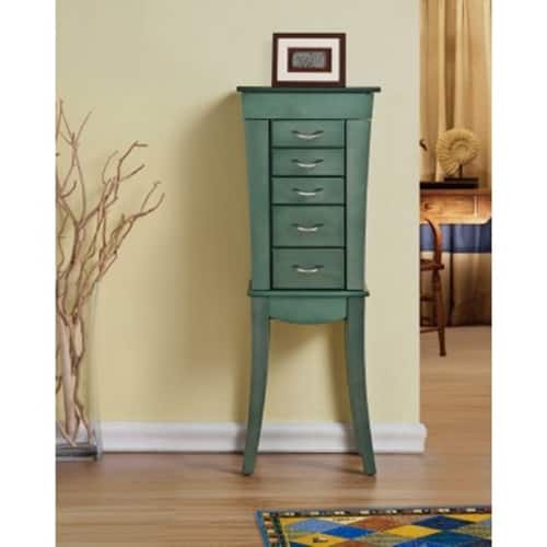 Paris Sear Green Jewelry Armoire Cabinet Organizer