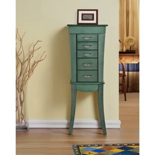 Paris Sear Green Jewelry Armoire Cabinet Organizer
