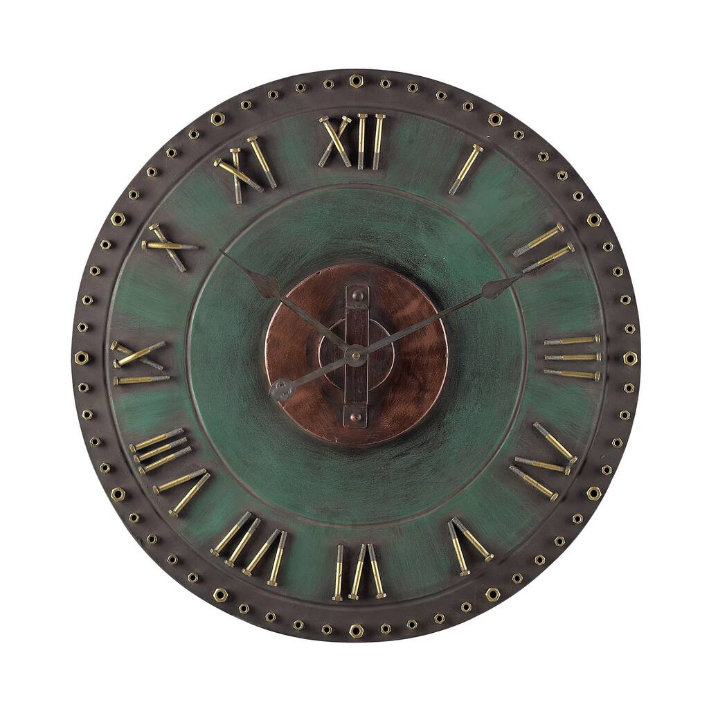 Sterling Metal Roman Numeral Outdoor Wall Clock