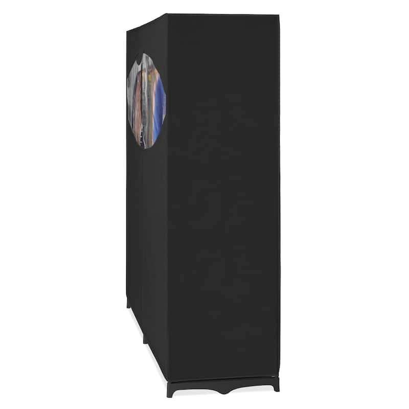 Portable Wardrobe Clothes Storage Organizer Closet with Hanging Rack