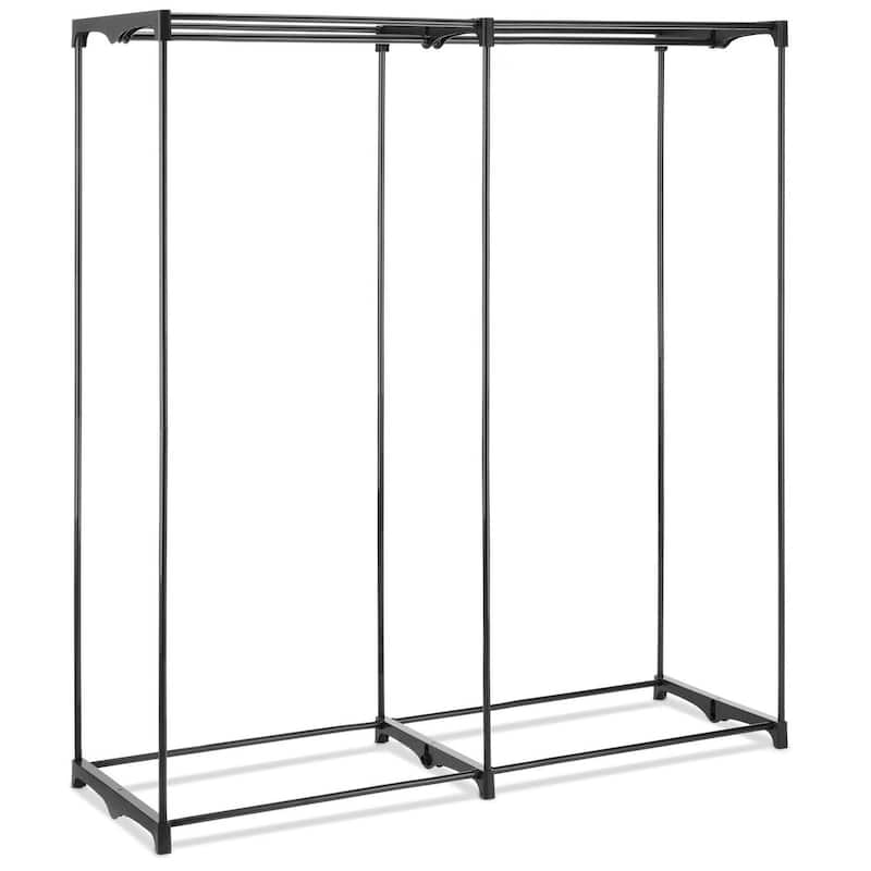 Portable Wardrobe Clothes Storage Organizer Closet with Hanging Rack