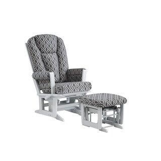 Dutailier Modern Multiposition Glider with Nursing Ottoman Combo