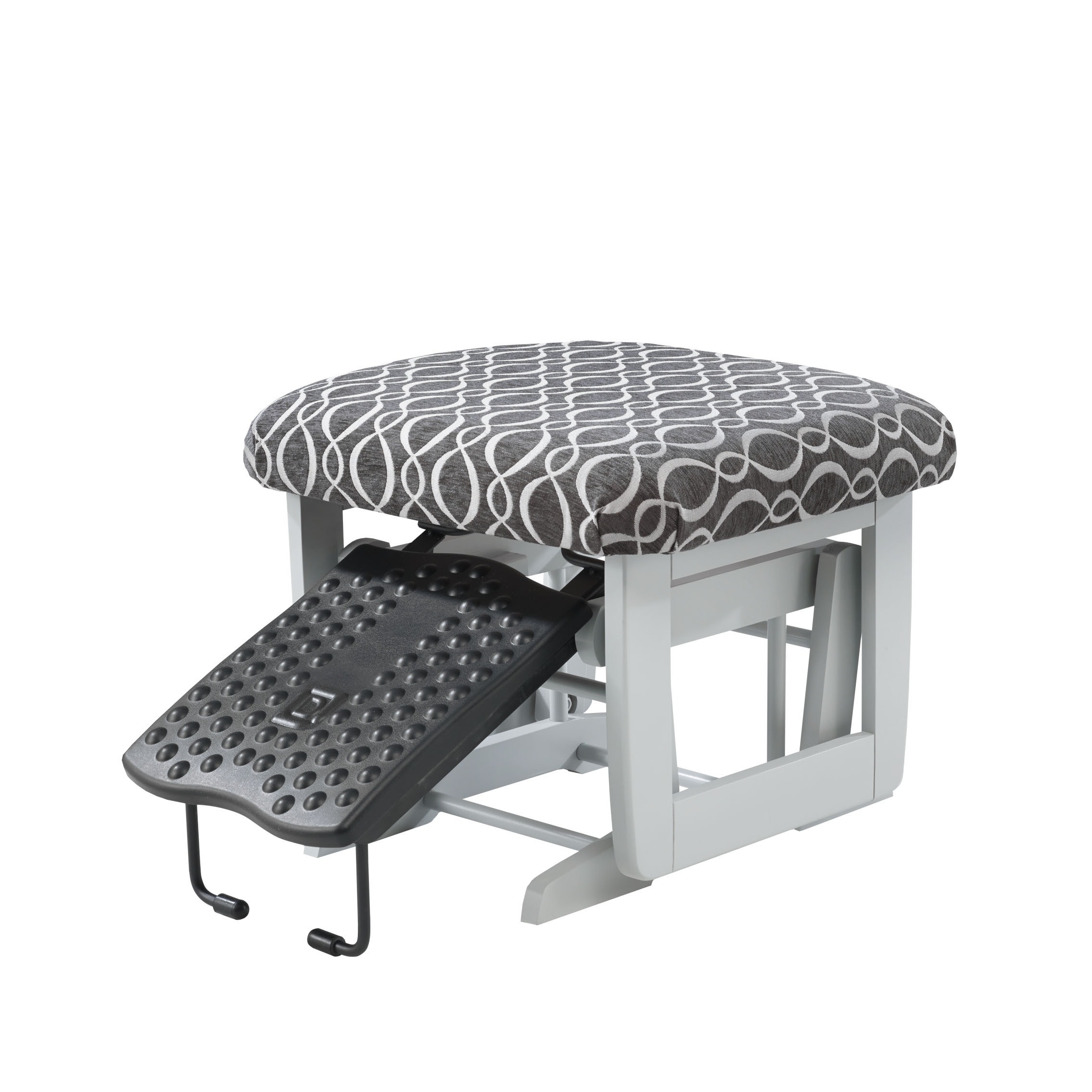 Dutailier Modern Multiposition Glider with Nursing Ottoman Combo