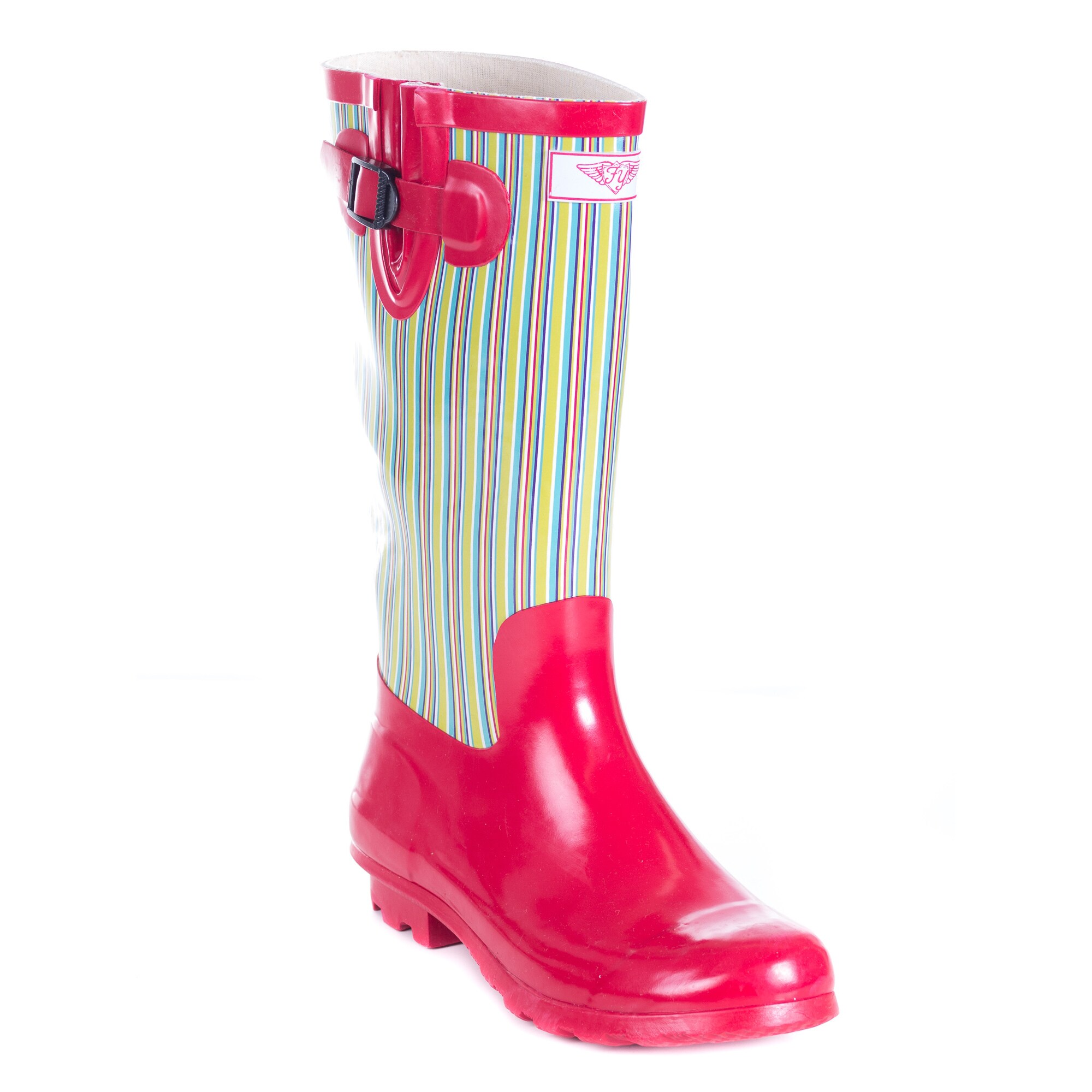 women's red rubber rain boots