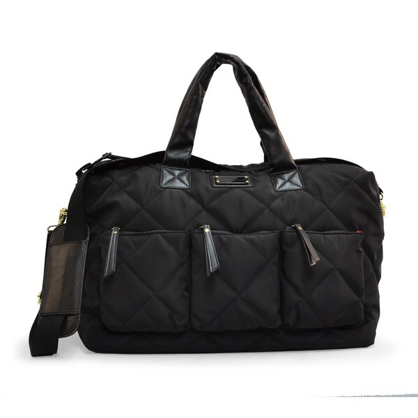 adrienne vittadini quilted duffle bag