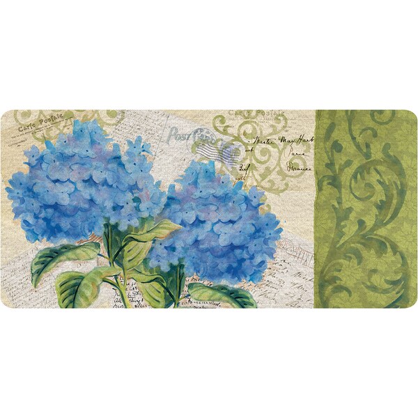 Indoor Hydrangea Fantasy Kitchen Mat (20 x 42) - Overstock - 10812230