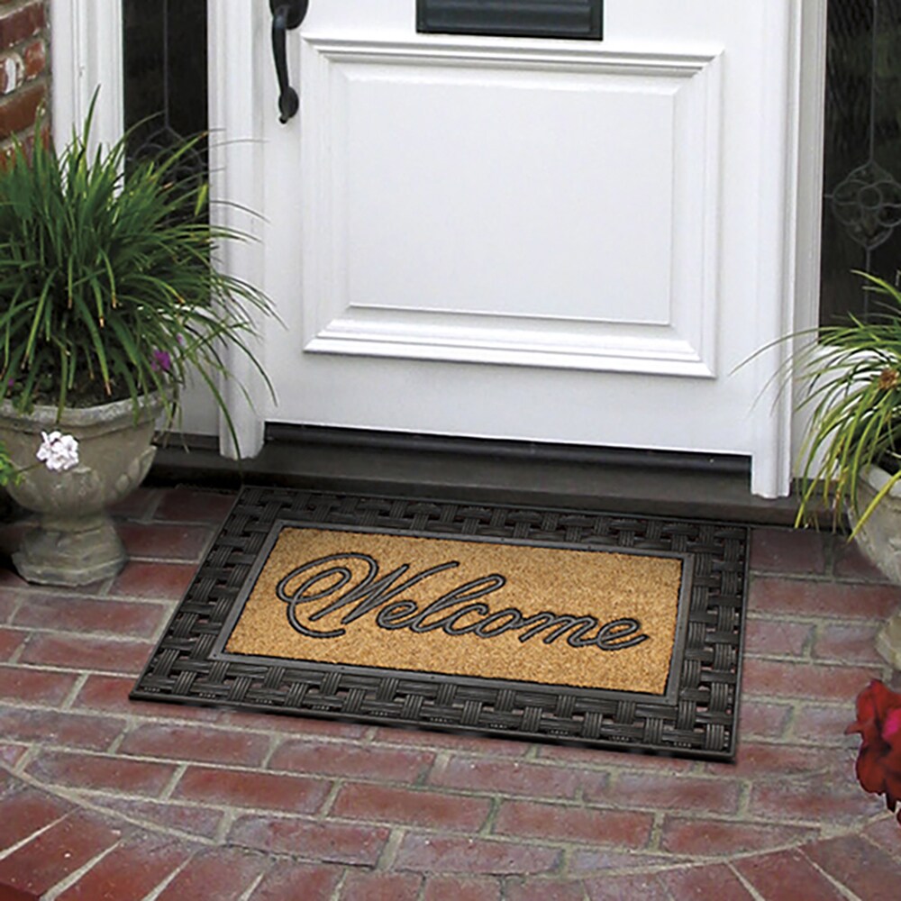 Shop Outdoor Basketweave Coir Inset Doormat 18 X 30 Free