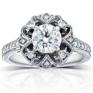 annello by kobelli 14k white gold 1 15ct tgw forever one def moissanite and - Nature Inspired Wedding Rings annello by kobelli 14k white gold 1 15ct tgw forever one def moissanite and - Nature Inspired Wedding Rings