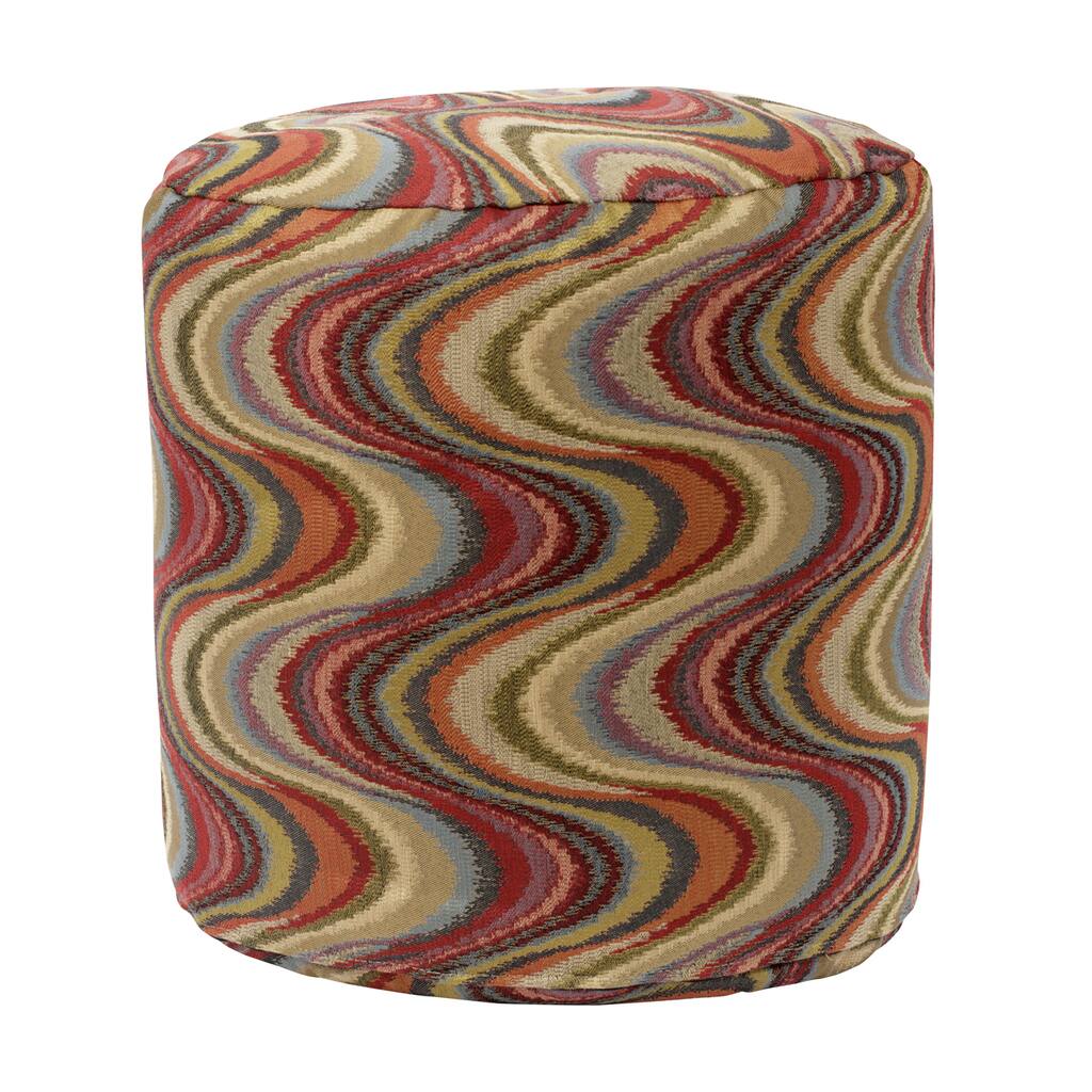 Frequency Tomato Tapestry Pouf Ottoman