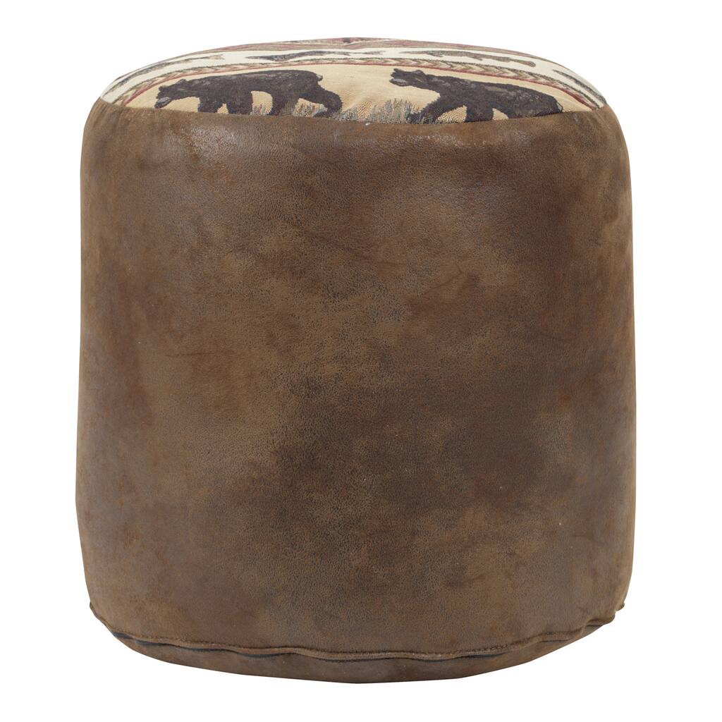 Sierra Lodge Tapestry Pouf Ottoman