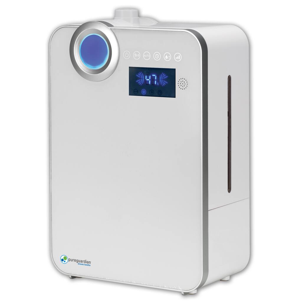 PureGuardian H7550 100 hr. Ultrasonic Warm Mist and Ultrasonic Cool Mist Humidifier with Digital Smart Mist Sensor
