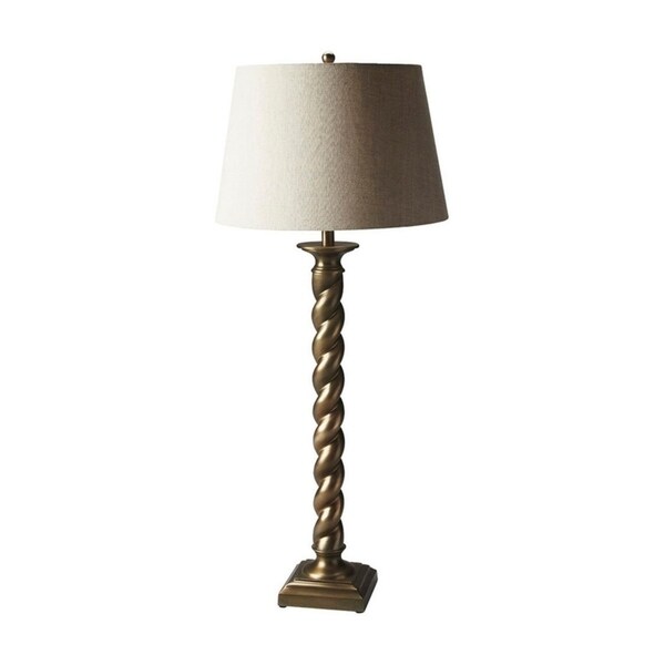 brass look table lamp
