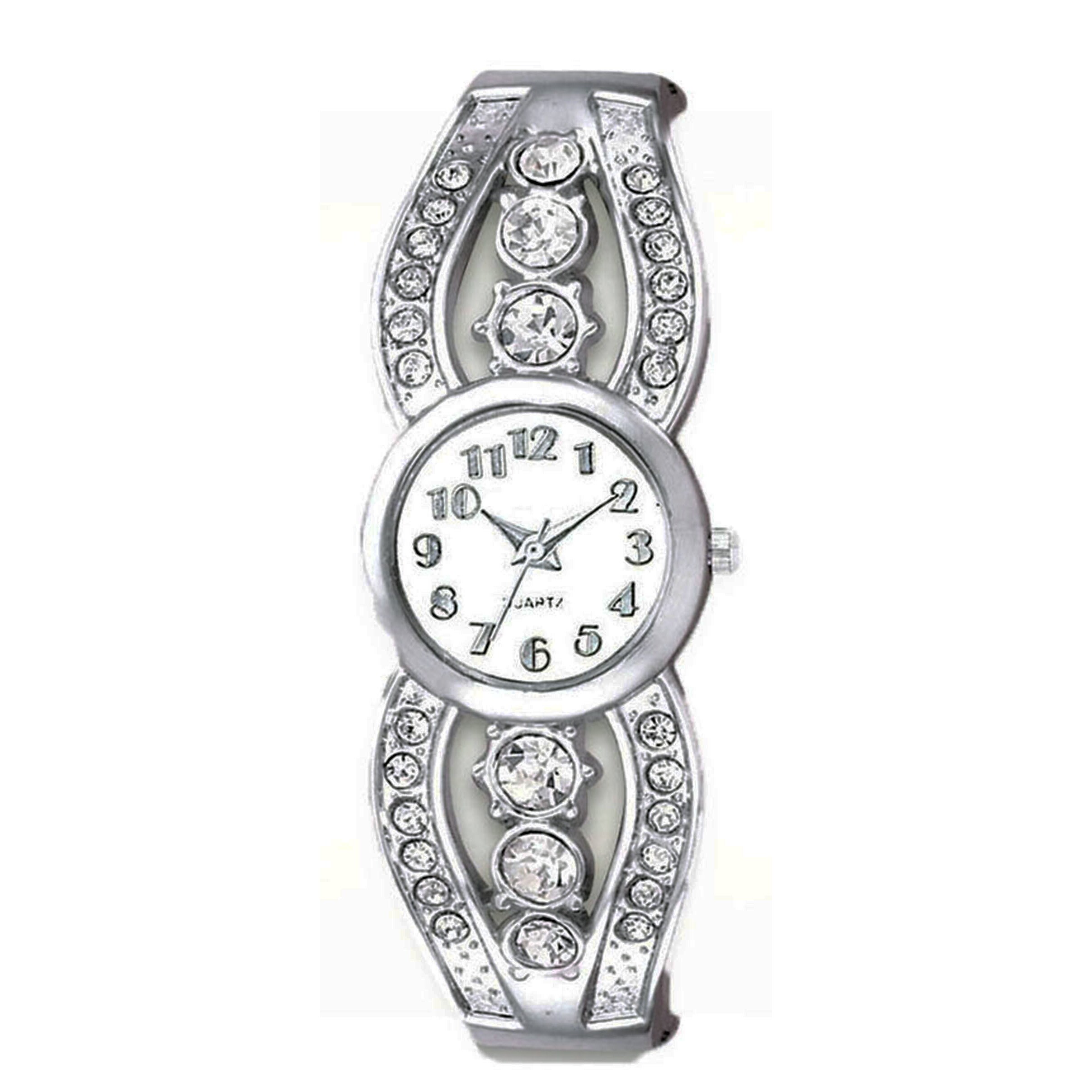 silver cuff watch