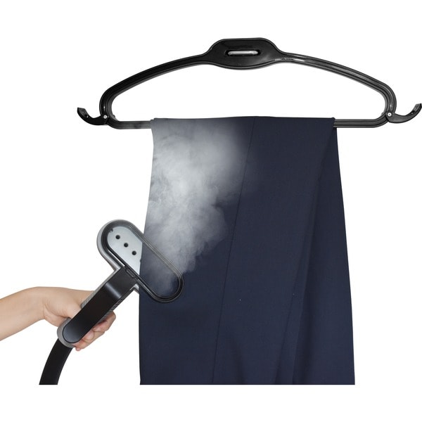 SALAV GS65-BJ 1500W Professional Extra Wide Bar Garment Steamer with 360 Swivel Hanger Black 4 Steam Settings and Storage Pocket