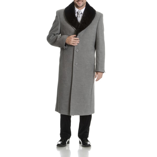 Shop Blu Martini Men's Wool Top Coat Free Shipping Today Overstock