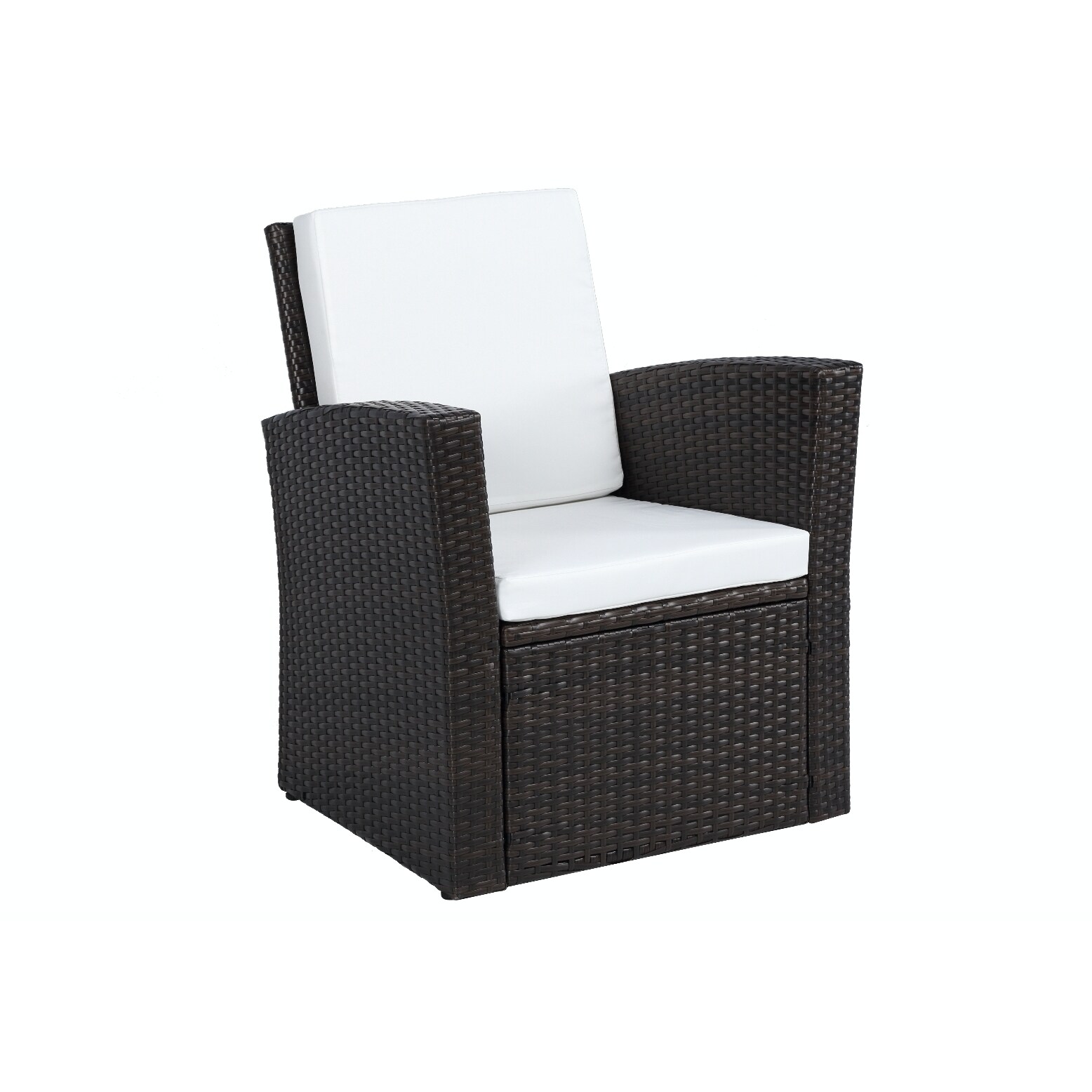 Shop Black Friday Deals On Baner Garden Outdoor Furniture Complete Patio 4 Pieces Cushion Pe Wicker Rattan Garden Set Black Overstock 10812735