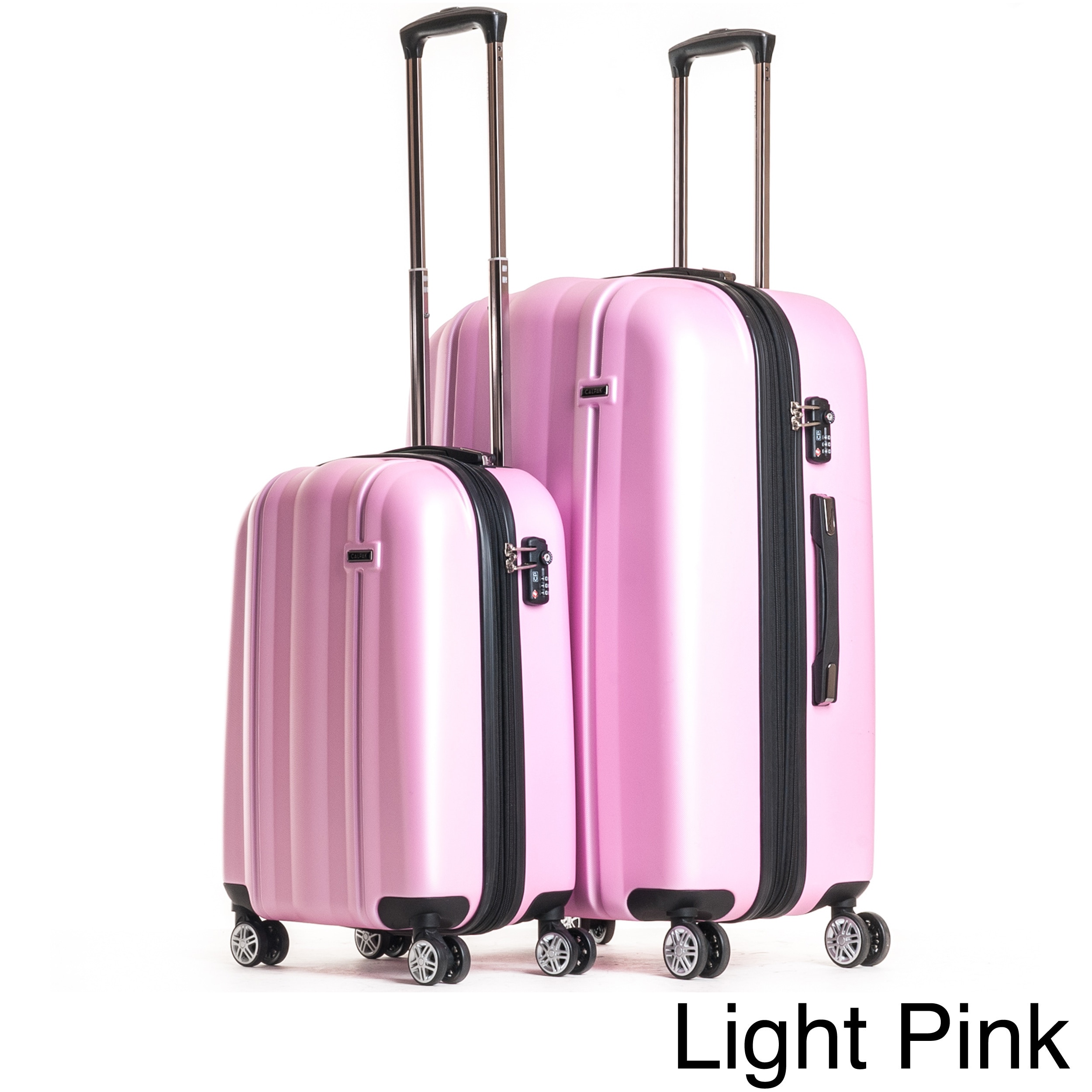 calpak light pink luggage